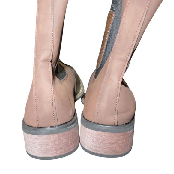 Rodeo Western Vegan Suede and Python Embossed Leather Ankle boots size 46 US 12 - Picture 4 of 10